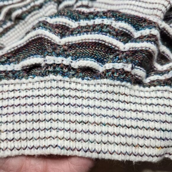 Vintage Megalos 3D Sweater Men LT Large Tall Multicolor Textured 80s Grandpa USA - Picture 5 of 11